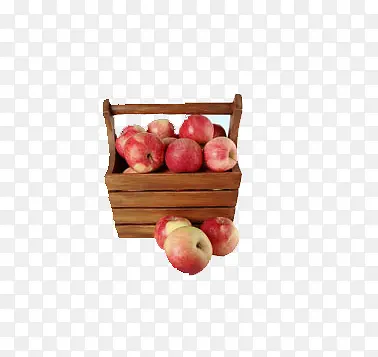 苹果和果篮写实