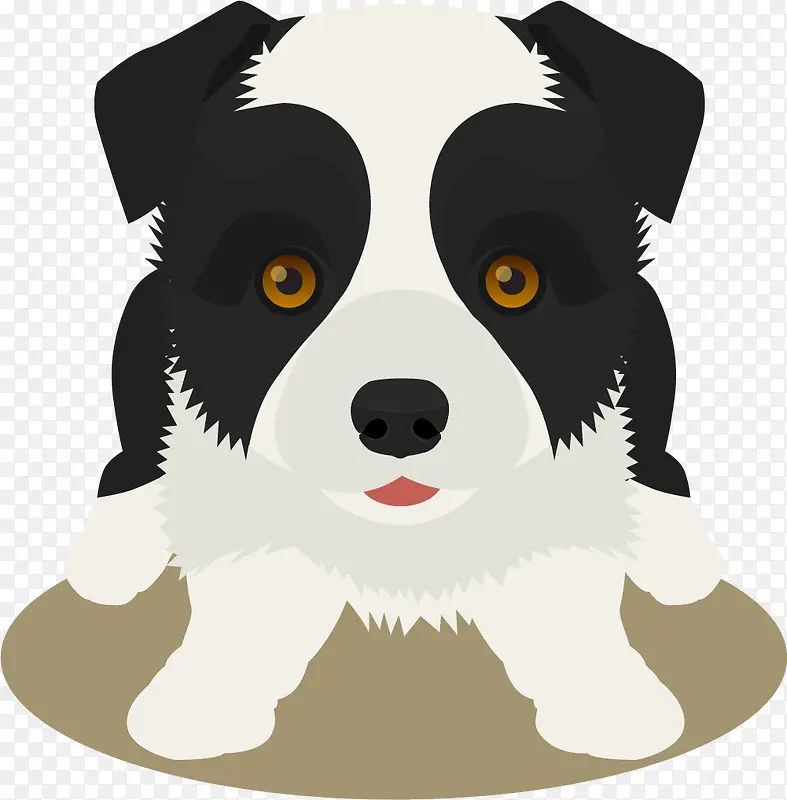 幼犬矢量特写狗头
