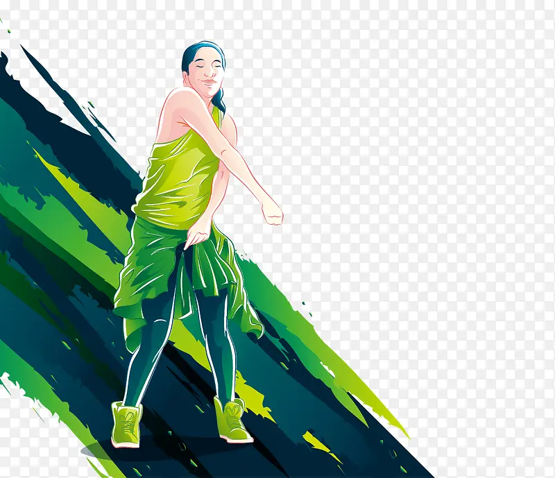运动女孩矢量