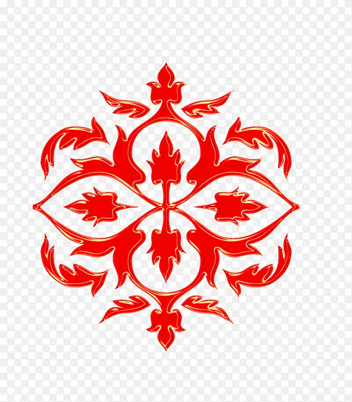中国传统喜庆红色花纹