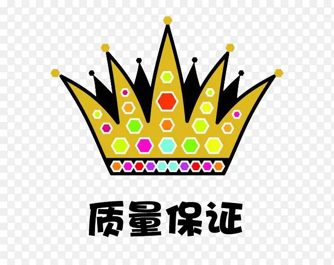 质量保障花冠图案