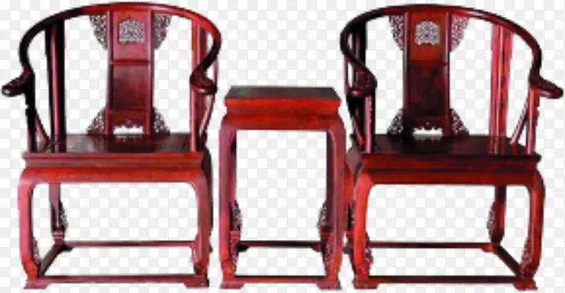 古色古香红木椅