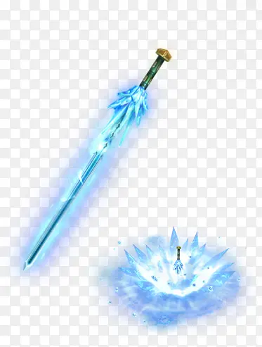 蓝色炫光宝剑