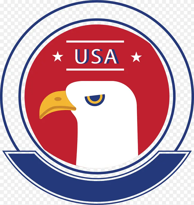 美国雄鹰独立日徽章