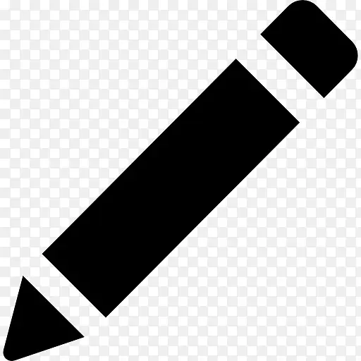 铅笔对角填充的书写工具图标