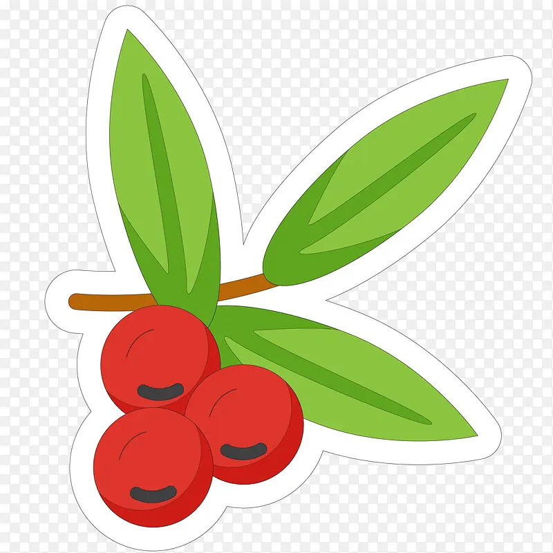 卡通植物果子标签设计