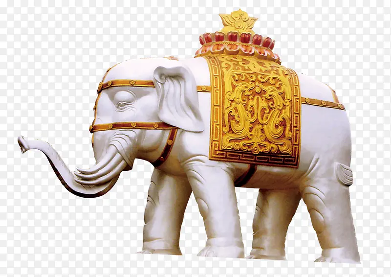 泰国大象金子装饰元素背景
