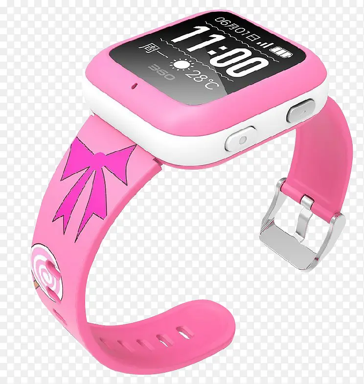 粉色垫子手表