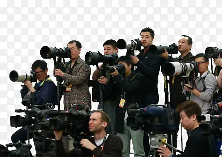 记者、发布会、摄像机