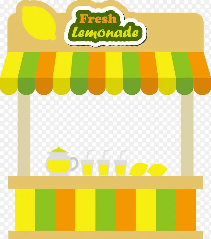 矢量柠檬店铺