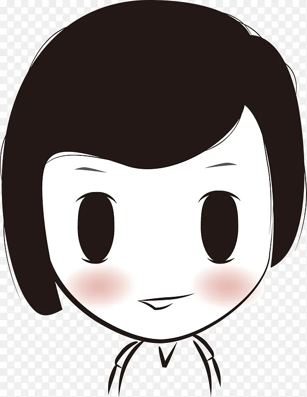 调皮短发女孩