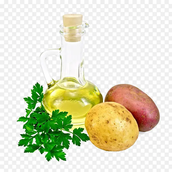 油瓶旁的土豆