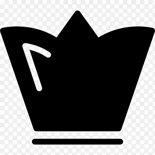 国王皇家高大的黑冠设计图标