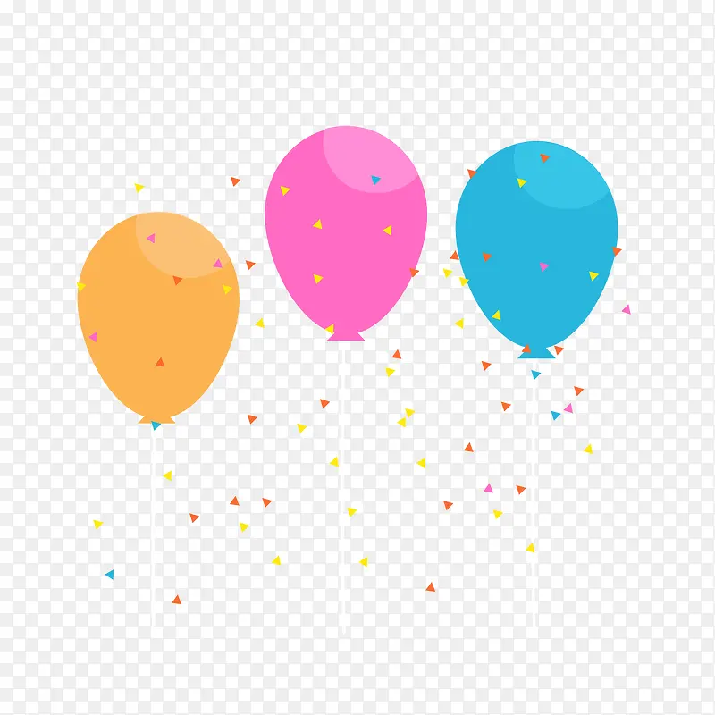 活动彩色气球碎片矢量图