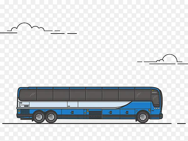 大巴车插画设计艺术