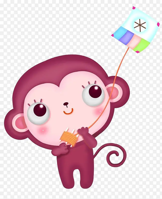 粉色小母猴