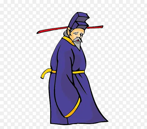 卡通大臣人物插图元素