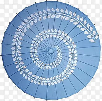 蓝色古典物品纸伞