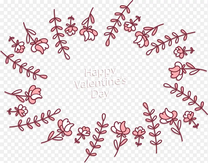 浪漫粉红色花朵海报