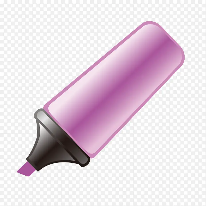 紫色渐变画笔水彩笔