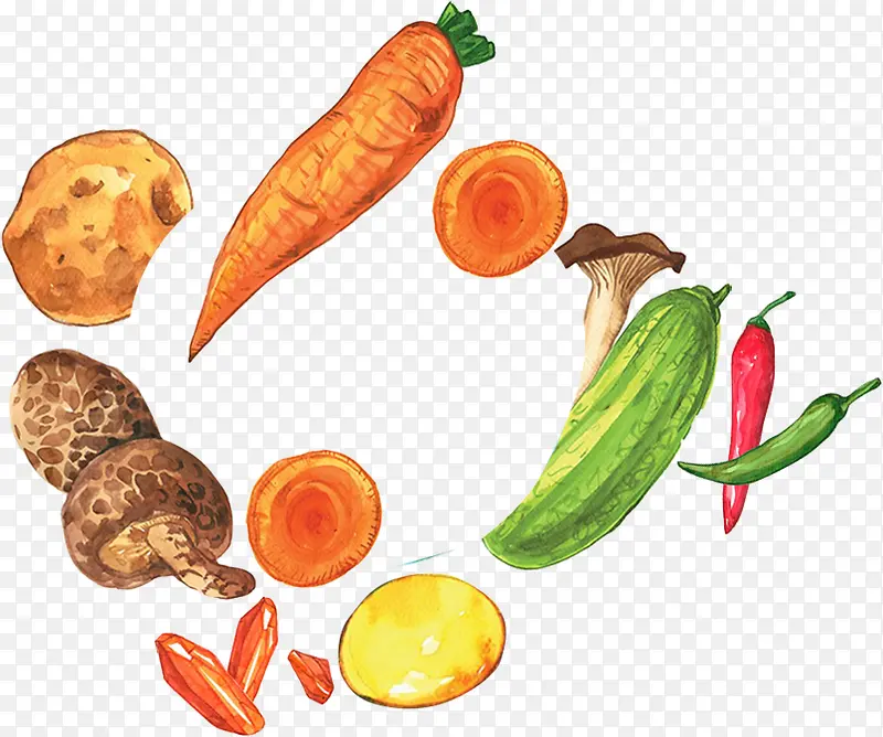 蔬菜主题小面面食海报