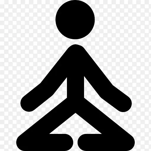 坚持的人在瑜伽姿势图标