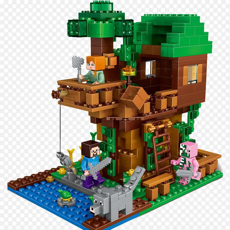 我的世界乐高积木树屋