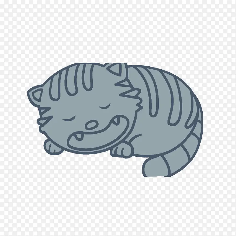 在睡大觉的猫