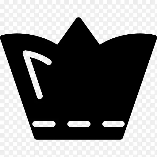 皇冠固体高高的黑色设计图标