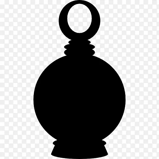 香水瓶的圆形图标