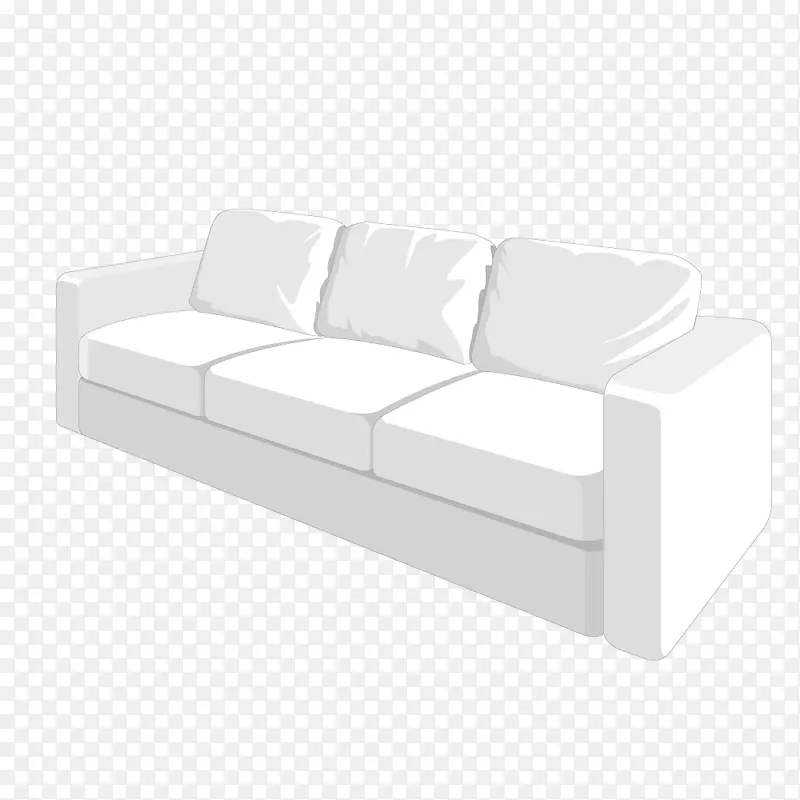 白色沙发矢量素材