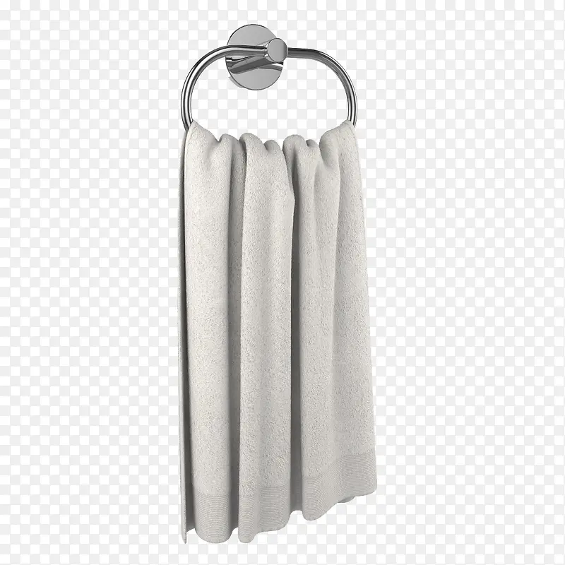 银色环形浴巾架