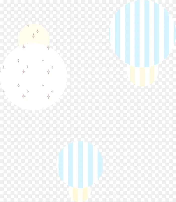 白色星星圆圈 蓝色竖条圆形