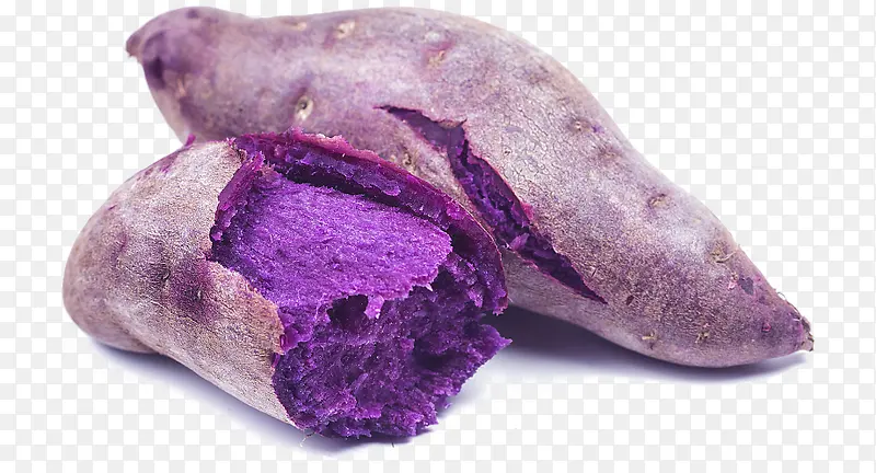 卡通手绘紫薯食物