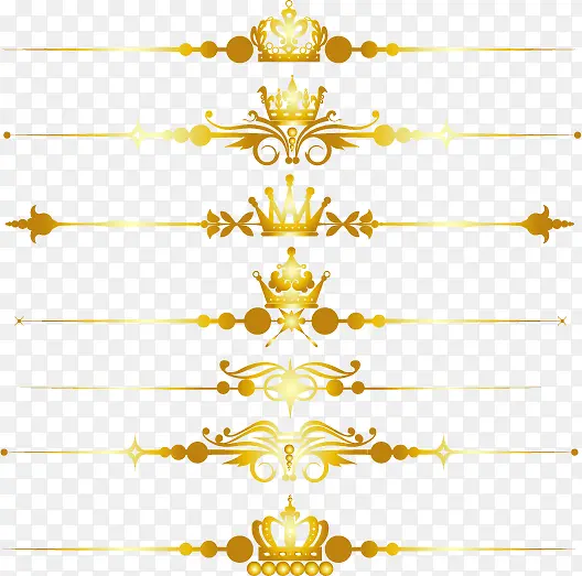 金色皇冠装饰分割线