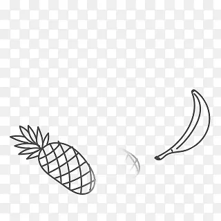 香蕉菠萝简笔画