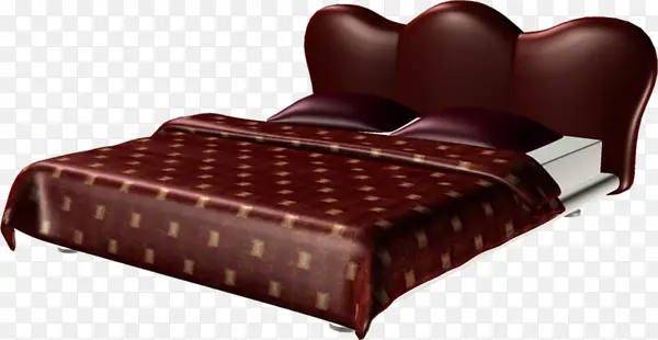 棕色复古欧式奢华卡通床垫