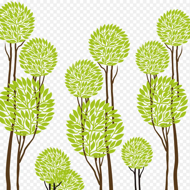 卡通绿色植物素材
