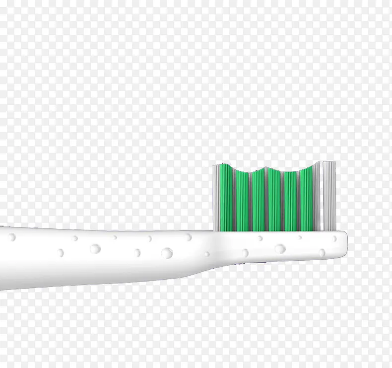 绿色牙刷刷头