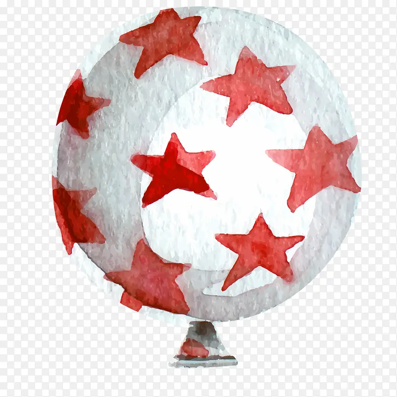 卡通水粉星星装饰气球设计