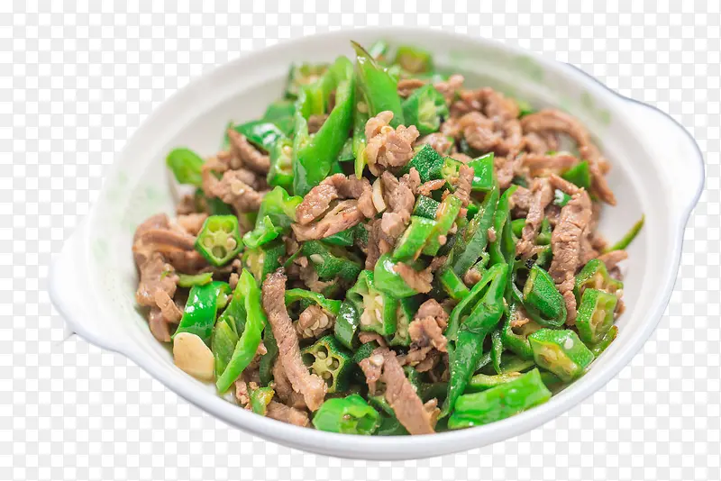 白盘子美味尖椒肉丝