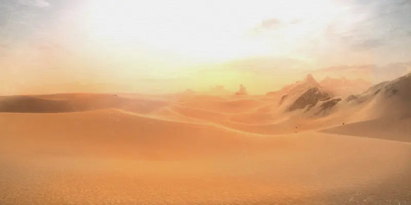 沙漠夕阳宽屏背景