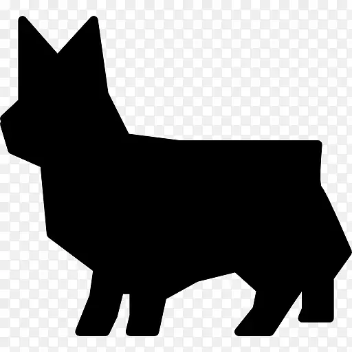 猫的几何轮廓图标