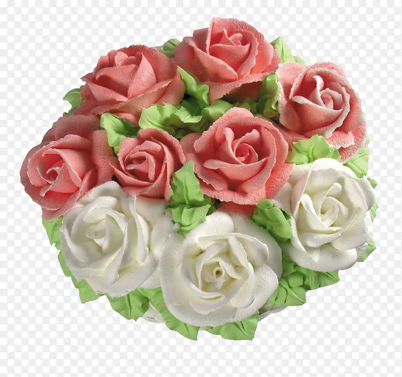 红白玫瑰花蛋糕