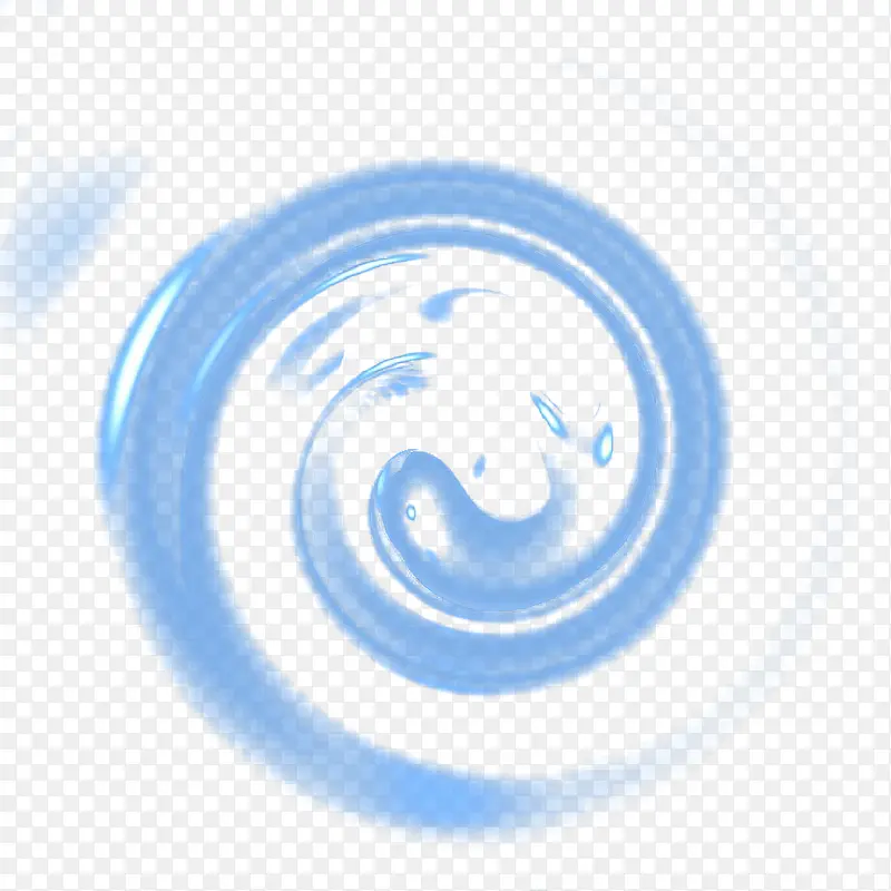 蓝色发光水漩涡