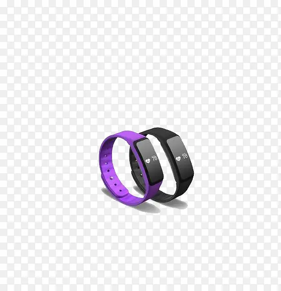 紫与黑 O形的 圈圈 手环的