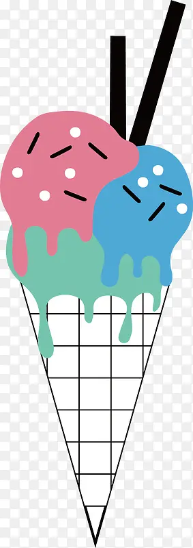 卡通冰淇淋矢量