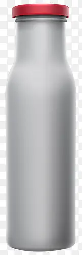 红色盖子的牛奶瓶
