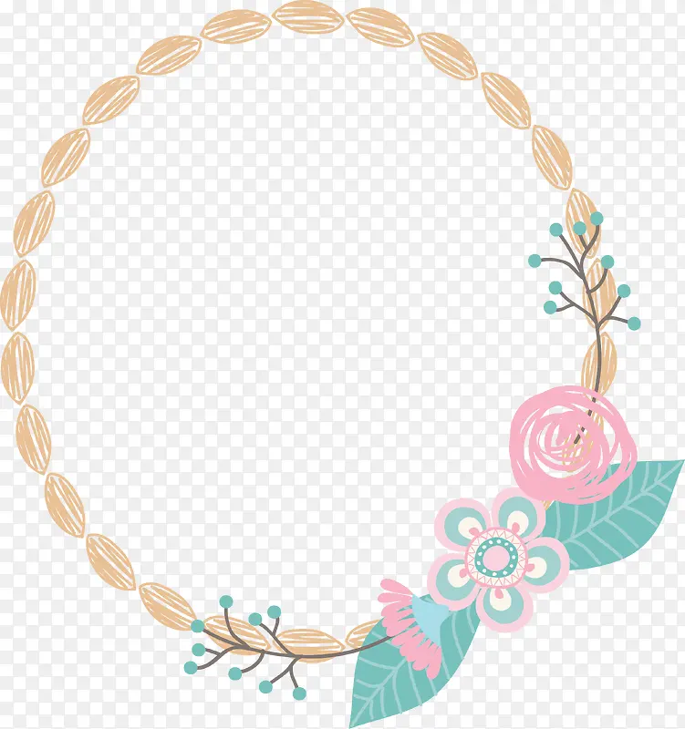 花朵与圆环
