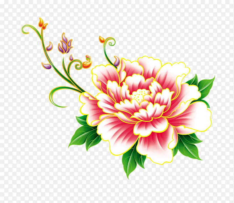 国画牡丹花
